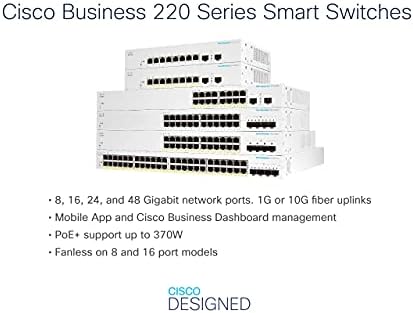 Cisco Business CBS220-16T-2G מתג חכם | 16 יציאה GE | 2x1g sfp | אחריות לחומרה מוגבלת לשלוש שנים